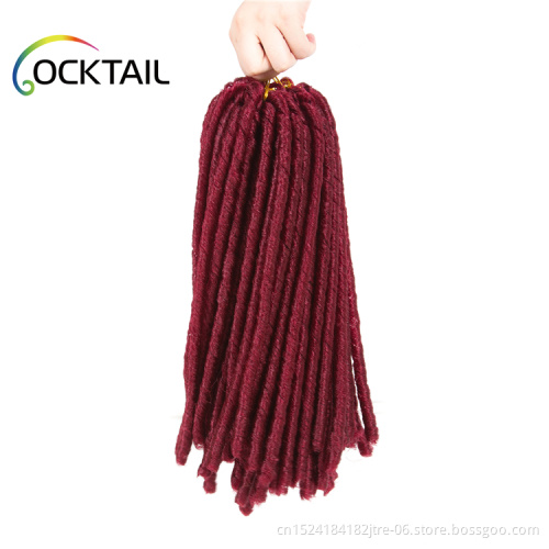 Imported fiber soft dreadlocks braids weave pictures, soft faux locs braiding hair, soft lock hair twist braid extension